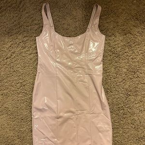 Steve Madden latex like pink dress. Size S, never worn